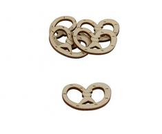 Kreativknoten 20 Teile Streudeko/mit eingravierten Details perfekt zum Schmücken und Basteln/Motiv Brezel (20)