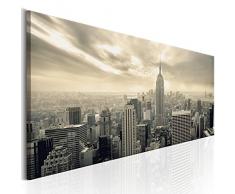 murando - Bilder New York 225x90 cm - Leinwandbilder - Fertig Aufgespannt - 5 Teilig - Wandbilder XXL - Kunstdrucke - Wandbild - Skyline NYC Stadt City Manhattan d-B-0081-b-o
