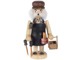 OBC Räuchermännchen Schuster Natur-braun, 18 cm, Dekofigur Handbemalt im Erzgebirge - Stil/Räuchermann / Räucherfigur aus Holz