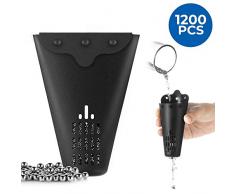 ecooe 1200 Edelstahl Reinigungsperlen mit Silikon Aufbewahrungsbeutel für Dekanter, Vase, Karaffen, Flaschen, Glas