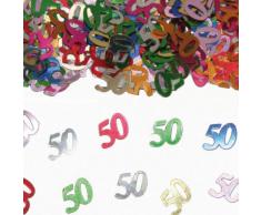 Folat 05316 - Tischkonfetti Zahl 50 - bunt - 1 x 14 gr.