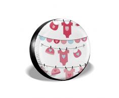 Drew Tours Reifenabdeckung Reifenabdeckung Radkappen, Trocknen Babykleidung Hut Socken Serviette mit Eulenfigur und Herzen, für SUV Truck 15inch