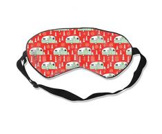 Schlafmaske, Vintage-Stil, Weihnachtsanhänger, Seide, Maske mit verstellbarem Kopfband, Block, leichte Augenbinde