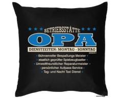 bedrucktes Fun Sofa Kissen: Betriebsstätte Opa - Geschenk Dekokissen Couchkissen Sofakissen Geburtstag Weihnachten Ostern
