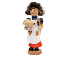 Unbekannt SIGRO Holz Räucherfrau Frisörin Räuchermännchen Weihnachtsfigur Räucherfigur