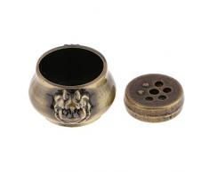 F Fityle Löwenkopf Räucherstäbchenhalter Räucherschale Räucherstäbchen Räucher Stäbchen Halter - Bronze S