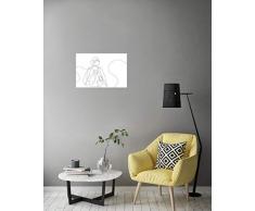 artboxONE Poster 120x80 cm Menschen and She Went Shopping hochwertiger Design Kunstdruck - Bild minimal Shopping Bags