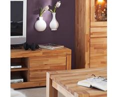 2x Decosa Wandvase Jeanette weiß 26,50x14,50 cm Wanddekoration