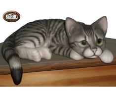 Katze Kantenhocker Dekokatze Keramikkatze