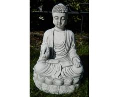 Skulptur Beton Figur Buddha sitzend H 30 cm Dekofigur und Gartenskulptur