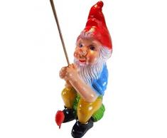 Gartenzwerg Angler aus bruchfestem PVC Zwerg Made in Germany Garten Figur