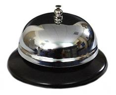 Rezeptionsglocke mit schwarz lackiertem Fuß große Ausführung