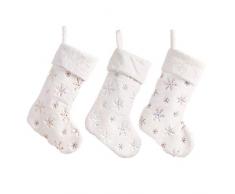 Fenverk Nikolausstiefel Zum BefüLlen Und AufhäNgen - Nikolaus-Strumpf Mit Weihnachtlichem Muster/Weihnachtsstrumpf/Nikolaus/Nikolausstrumpf/23X49cm