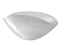 LEONARDO HOME Alabastro Schale weiß, 28 cm x 14 cm (BxT), handgefertigt, semitransparentes Farbglas, 031213