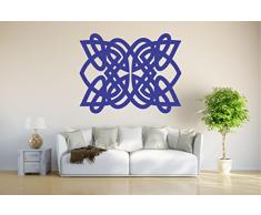 INDIGOS 4051095265993 Wandtattoo / Wandsticker - d67 hÃ¼bsches Ornament Tribal, Vinyl, blau, 120 x 94 x 1 cm