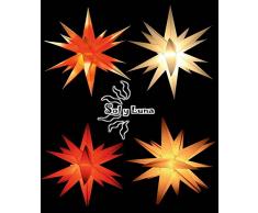 KLASSISCHER ADVENTSSTERN WEIHNACHTSSTERN, 68 CM DURCHMESSER, FARBE: ROT-GELB, IN FOLIENVERPACKUNG