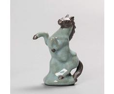 shovv Dekoartikel Ornamente 12 Tierkreis-Deko-Keramikpferd, Ratte, Kaninchen, Drache, Schlange, AFFE, Huhn, Schwein, Glück, Feng Shui, Kunsthandwerk, Ornamente