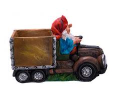 Birendy Figur, Zwerg, NF15177-1 Gartenzwerg Gartendekoration Gartenwichtel mit Solarlampe als Scheinwerfer