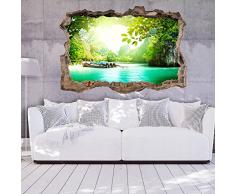 murando - 3D WANDILLUSION 210x150 cm Wandbild - Fototapete - Poster XXL - Loch 3D - Vlies Leinwand - Panorama Bilder - Dekoration - Landschaft Natur c-C-0107-t-a