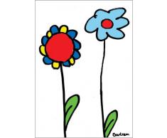 Im 5er Set: Erfeuen Sie einen lieben Menschen mit diesem schön illustrierten Blumengruß