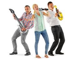 Folat Aufblasbare Band 3-teilig Gitarre Mikrofon Saxophon Inflatable Band