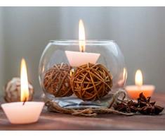 Maison Zoe Mundgeblasene und Handgefertigte Glasvase Kugelvase - Ø20cm - Blumenvase - Deko & Hochzeit