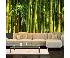 Vlies Fototapete 200x140 cm - 3 Farben zur Auswahl - Top Tapete Wandbilder XXL Wandbild Bild Fototapeten Tapeten Wandtapete Bambus Baum Bäume Bambusweld Natur Wald grün Asien Asia b-B-0072-a-b
