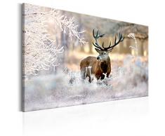 murando - Bilder Hirsch 120x80 cm Vlies Leinwandbild 1 TLG Kunstdruck modern Wandbilder XXL Wanddekoration Design Wand Bild - Natur Tier Landschaft g-C-0057-b-b