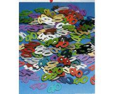 1 Beutel Tisch-Konfetti mit der Zahl 40