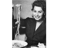Mangiaspaghetti 10 Sofia Loren cm 35x50 Poster Stampa Cinema Film Affiche Plakat Fine Art Il Negozio di Alex