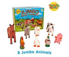 Learning Minds Set von 8 Jumbo Farm Tierfiguren - 18 Monate +