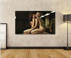 islandburner Bild Bilder auf Leinwand Erotic Art V2 Kunstvoller Akt 1K XXL Poster Leinwandbild Wandbild Dekoartikel Wohnzimmer Marke