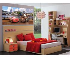 AG Design FTDh 0603 Cars Disney Paris, Papier Fototapete Kinderzimmer - 202x90 cm - 1 Teil, Papier, multicolor, 0,1 x 202 x 90 cm