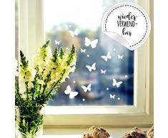 ilka parey wandtattoo-welt Fensterbild Schmetterlinge Set -WIEDERVERWENDBAR- Fensterdeko Frühling Fensterbilder Osterdeko M2349