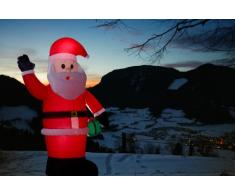 Gartenpirat Weihnachtsmann aufblasbar beleuchtet Figur 180 cm groß für innen außen