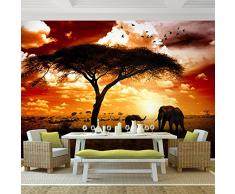 Fototapete Afrika Elefanten 308 x 220 cm - Vliestapete - Wandtapete - Vlies Phototapete - Wand - Wandbilder XXL - !!! 100% MADE IN GERMANY !!! Runa Tapete 9110010a