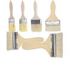 Pinsel-Set für Wand, Möbel, Acryl, Ölgemälde, Studio-Handwerk und Technik für Architekten, Schule, Kunstbedarf (6 Stück)
