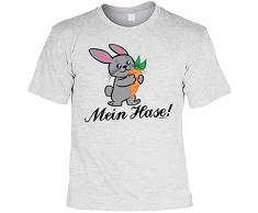 Art & Detail Shirt Ostern Lustige Sprüche Fun Tshirt Mein Hase! - Oster Tshirt mit Witzigem Motiv