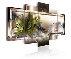 murando - Bilder 200x100 cm - Vlies Leinwandbild - 5 Teilig - Kunstdruck - Modern - Wandbilder XXL - Wanddekoration - Design - Wand Bild - Blumen Abstrakt b-C-0153-b-o