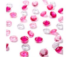 Transparente Hochzeits-Streudekoration, 10.000 Acryl-Kristalle, Diamanten, Strass für Hochzeit, Brautparty, Vasen, Perlen, acryl, Transparente rosa Rose, 4.5 MM