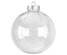 Rund klar 6 X Glas Christbaumkugeln Kugeln/Box, 8 cm, Christbaumschmuck