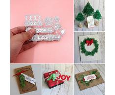 FEIDAjdzf Schablonen-Set, Weihnachtsbaum-Girlande, für Scrapbooks, Bastelarbeiten, Geschenk, für Bastelarbeiten
