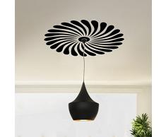 Grandora Wandtattoo modernes Ornament für Deckenlampen I orange (BxH) 21 x 21 cm I Wohnzimmer Schlafzimmer Sticker Aufkleber Wandaufkleber Wandsticker W154