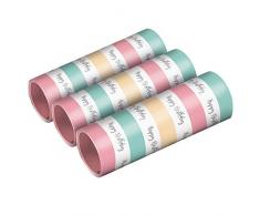 amscan 9903734 3 Luftschlangen Happy Birthday Pastel
