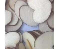 Heaviesk 50 Teile/Satz rustikale Holz Holz Liebe Herzform Hochzeit Tisch streudekoration Handwerk DIY kreatives Werkzeug Tasten