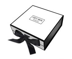 Geschenkbox großes Rechteck JIAWEI - 28x28x10cm mit Deckeln und Magnet -Verschluss für Hochzeiten Geburtstagsgeschenk und Baby -Brautjungfer FSA Geschenkbox mit einer Grußkarte und Tissue Paper.