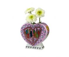 Goebel 26100388 Peace And Love in My City Vase, Porzellan, bunt, 9 x 4 x 8,5 cm