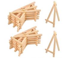 YOTINO 20 Stück Mini Staffelei Holz kleine Tafel Display Staffelei Foto Tabletop Platzkartenhalter Fotohalter Kartenhalter Tischkartenhalter Sitzkartenhalter Staffelei Tischdeko Hochzeit