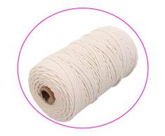 Baumwollschnur, Kochschnur, zum Binden von Geflügel, Fleisch, Wurst, Bastelarbeiten, Gartenzwirn, Schnur für Fotos, Weihnachtsschmuck, 2 mm x 200 m, Beige