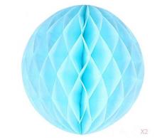 FLAMEER 6Seidenpapier Honeycomb Kugellaternen Hochzeit Home Decor Light Blue